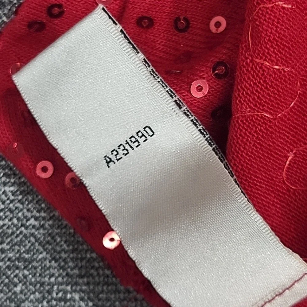 Joan Rivers Women's Red Cape Style Sequined Pullover Top One Size - Picture 4 of 5